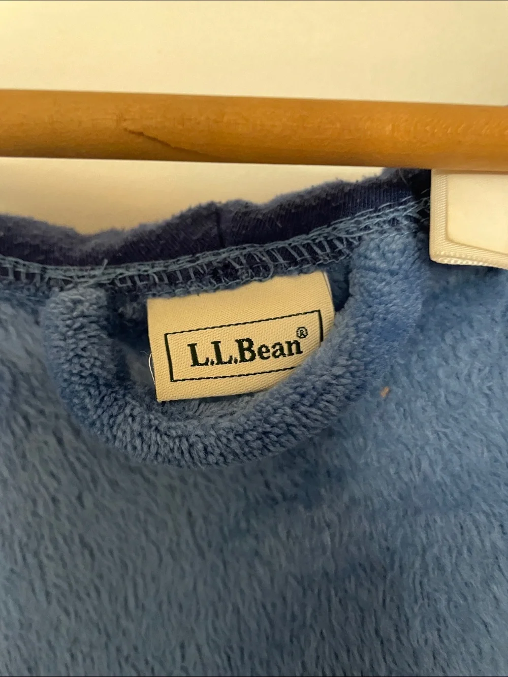 L.L. Bean Blue Shark Hooded Kids Plush Robe